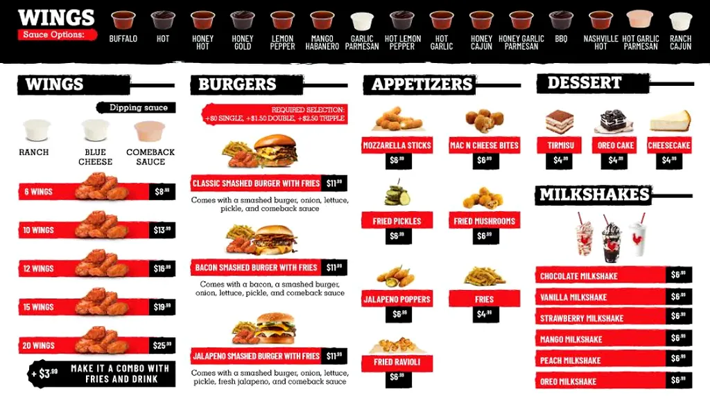 Nashville hot chicken & Gyro menu