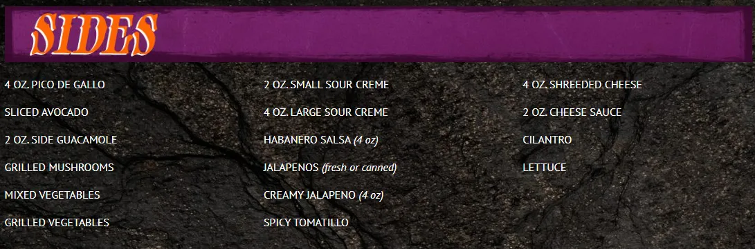 Cinco De Mayo Mexican Restaurant menu